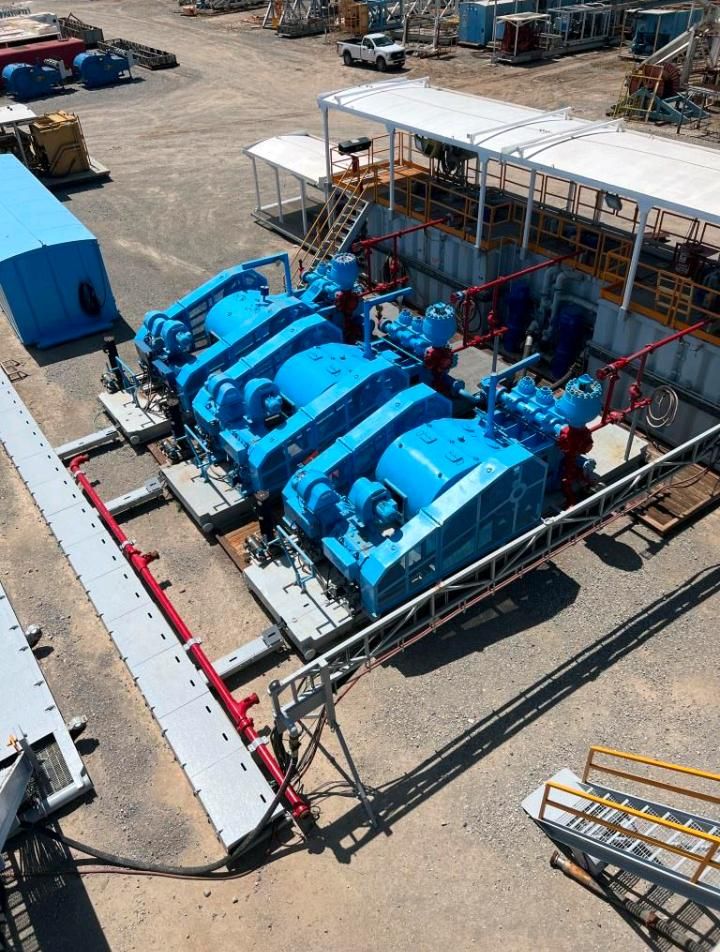 Mud pumps vista aérea